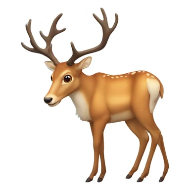Deer with big antlers  sticker