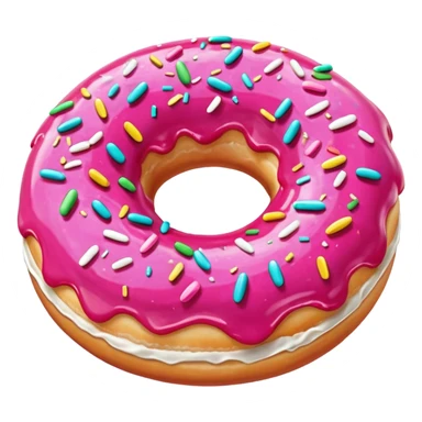 Pink sprinkled donut sticker