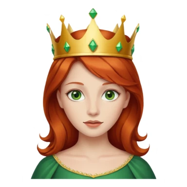 woman pelirroja con corona  sticker