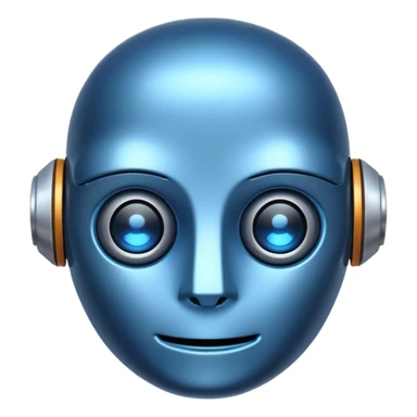 friendly robot face sticker