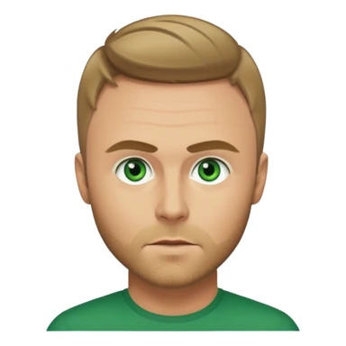 Gary Barlow with dark blonde hair, green eyes sticker