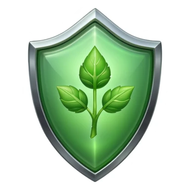 Shield with sprout icon sticker