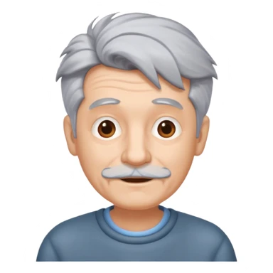 old guy with funny hair sticker