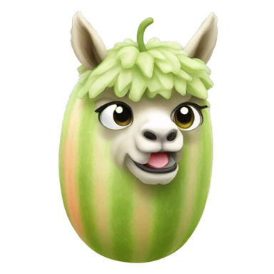 Melon alpaca sticker