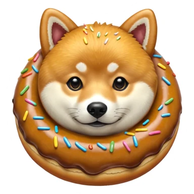 Shiba Jasper doughnut sticker