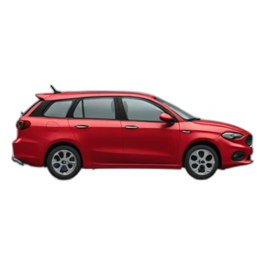 Red fiat tipo combi sticker