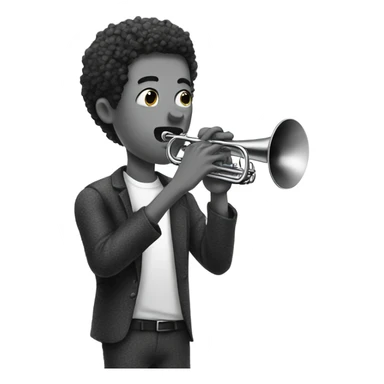Doodle playing trumpet sticker