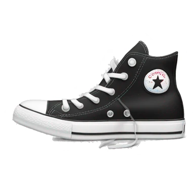Black and white high top converse  sticker