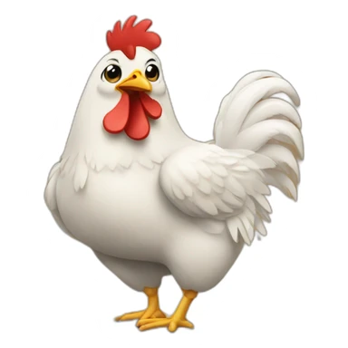 chicken on a podium sticker