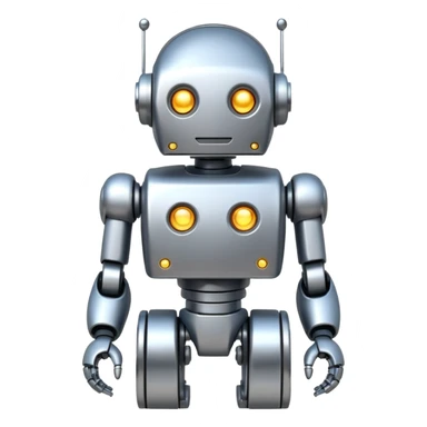 robot with code symbols, AI development sticker