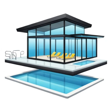 pool house sticker
