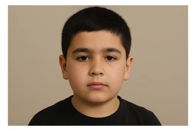 SHu odamning 10 11 yoshligini tasvirlab ber orqa fonda hech narsa bo'lmasin sticker