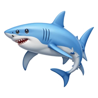 Shark with legs wearing blue shoes sticker