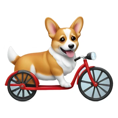 Corgi on a tricycle sticker