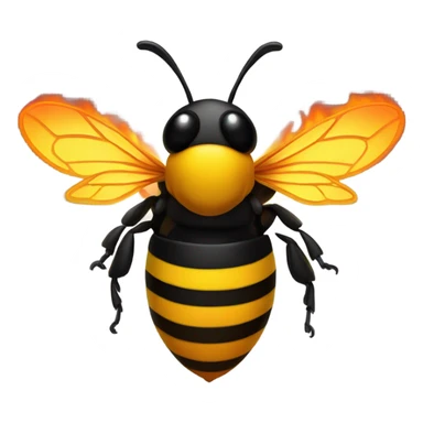 Bee on fire sticker