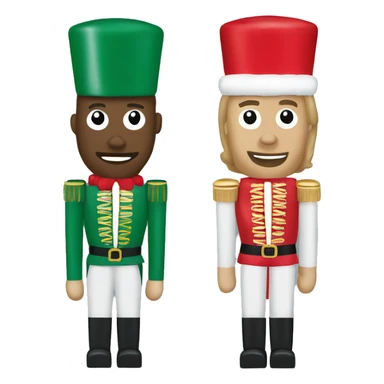 Two themed Christmas nutcrackers sticker