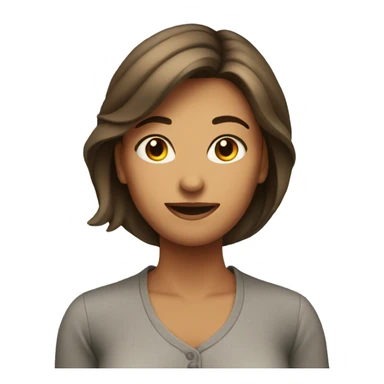 Woman tilting head sticker