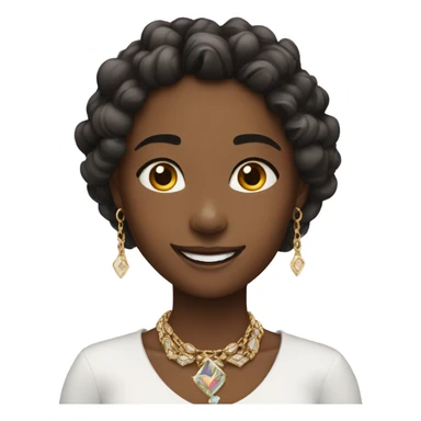 girls with jewelry and smiles sticker