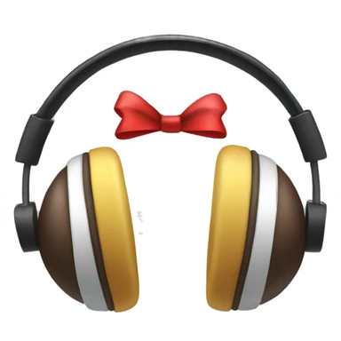 Very Cute Headphones with bows Vhristmas Theme sticker