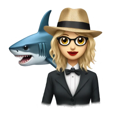 shark with Taylor Swifth tophat sticker