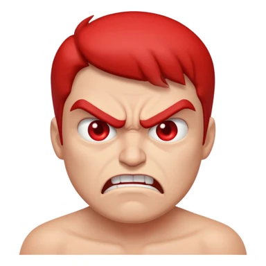 a angry head is red an je look friendly sticker
