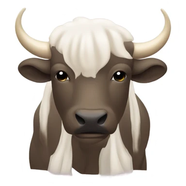 A buffalo praying looking up to heaven and the face of Jesus in the sky looking down sticker