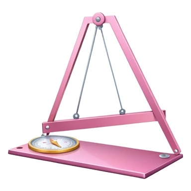 mac os icon Architect's scale, protractor, triangle, pink sticker