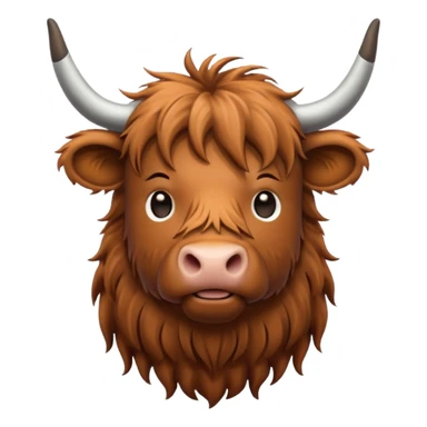  line art highland cow sticker