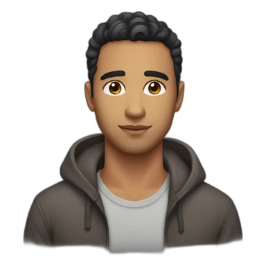 26 years old latin guy, without bear, brown eyes, fade hair style sticker