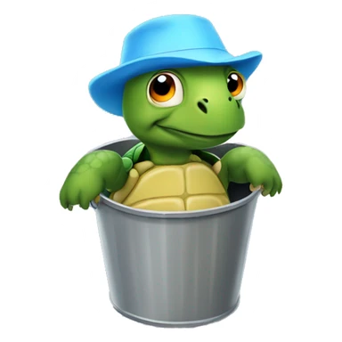 The Mix of a turtle and a water bucket sticker