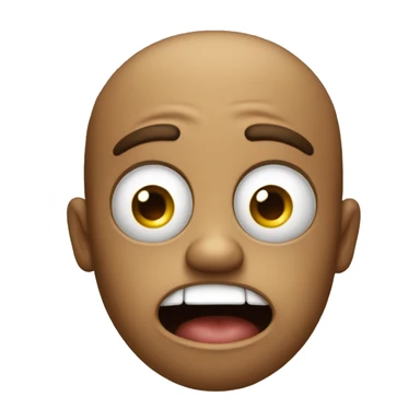 Extremely wide-eyed, flabbergasted emoji with their jaw dropped in cartoon-like exaggeration  sticker
