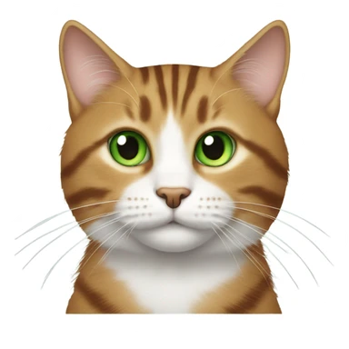 tabby orange and white cat green eyes sticker