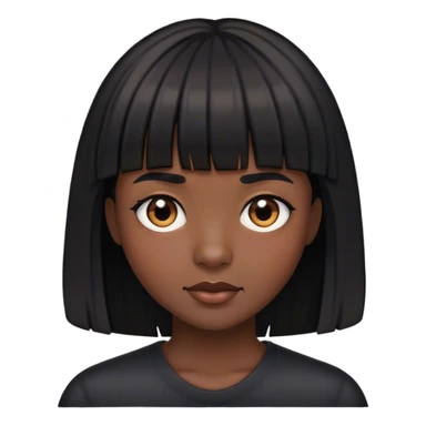 zumbi cabelo preto de franja  sticker