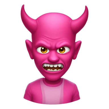 pink devil  sticker