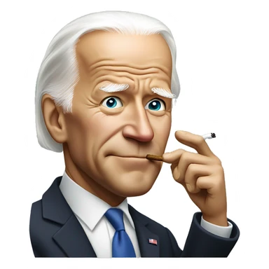 joe biden smoking cigarette sticker