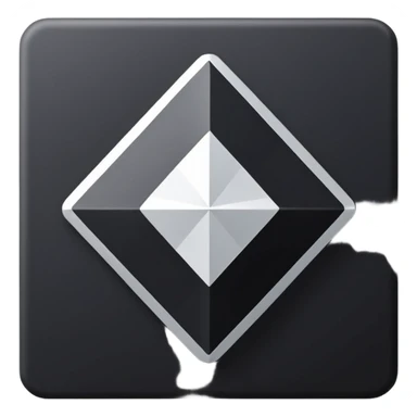 3d diamond shape matte black. diamond shape like on a playing card sticker