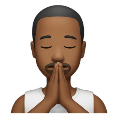 Lip bite prayer sticker