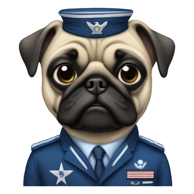 Air Force pug sticker