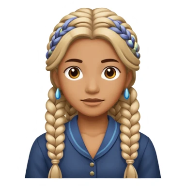 Orga mit langen Zopf sticker