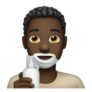 Black person with lotion sticker