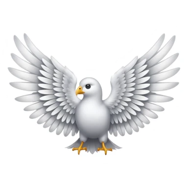 Only a wing. Double side white wing sticker