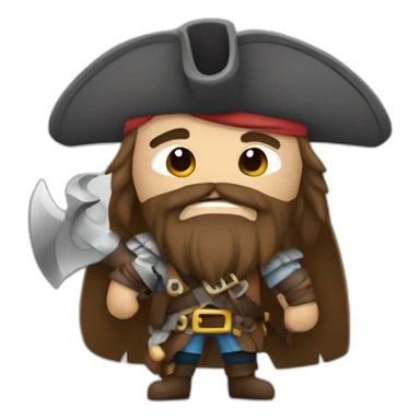 Un pirate combatte un viking sticker