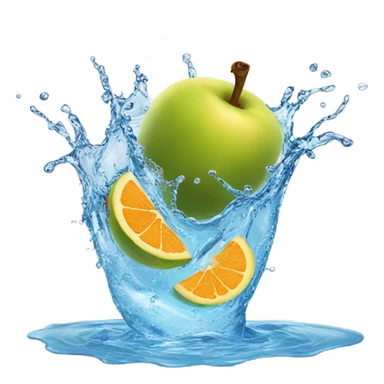 fruit water splash sticker