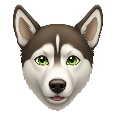 Brown husky with green eyes  sticker