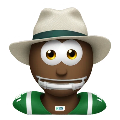 Football in a hat sticker