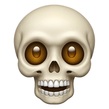 Combination of skull emoji and surprised emoji sticker