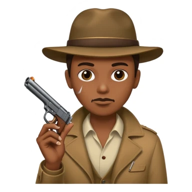 Smoking blunt, holding gun sticker