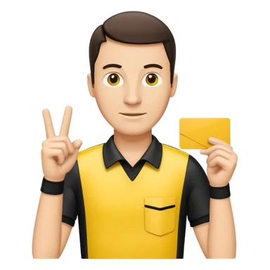 Yellow card Referee  sticker