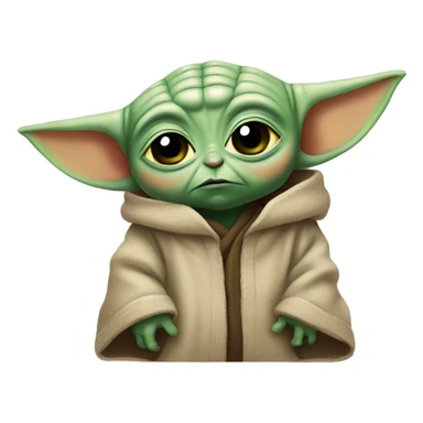 Baby yoda side eye sticker