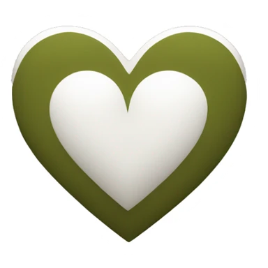 heart-deep-olive-and-white-color sticker
